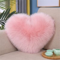 ORIEREEY Heart-Shaped Plush Throw Pillow for Romantic Home Decor - Soft Cushion for Bedroom or Living Room, Perfect Gift Idea