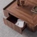 ORIEREEY Elegant Wooden Coffee Table with Storage Shelf - Modern Living Room Furniture for Home or Office